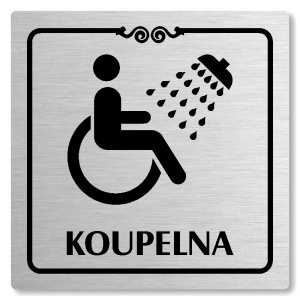 Koupelna, 80x80mm, stříbrná, Texas